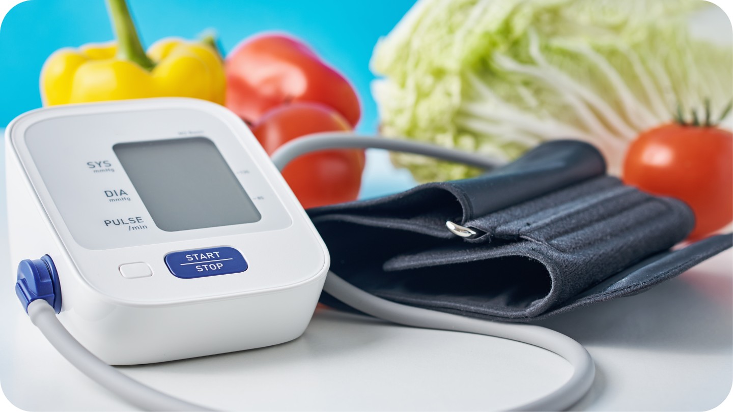 Blood Pressure Measuring and Healthy Food