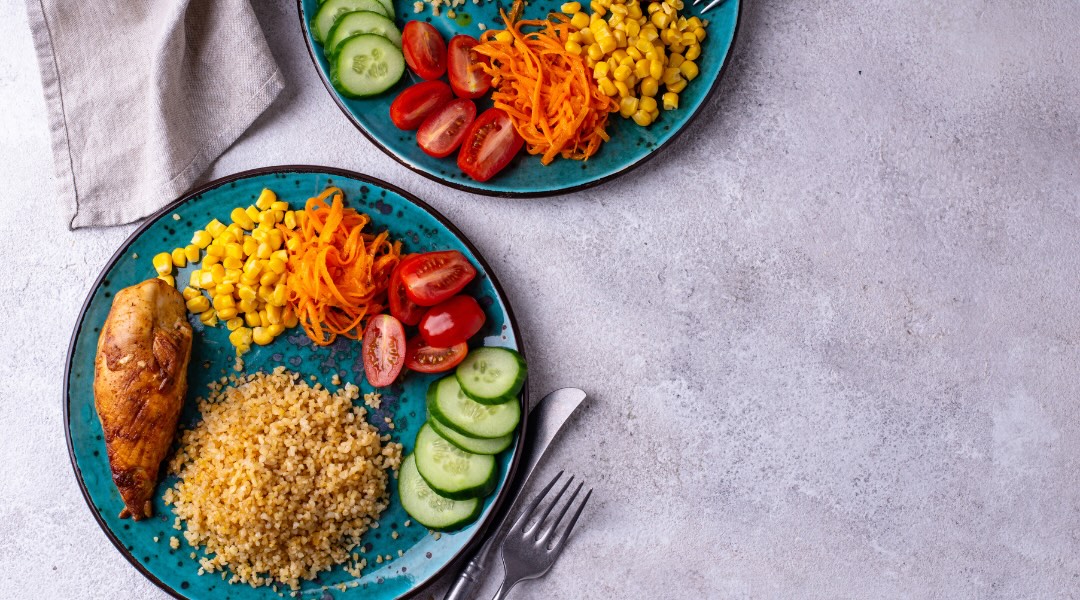 balanced meal plate after training