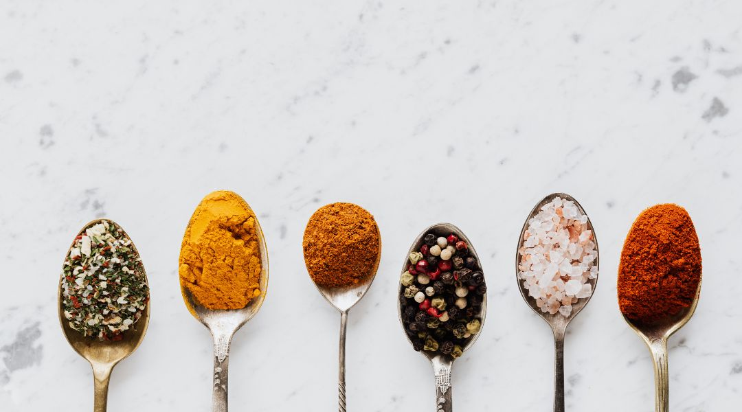 spoons with spices
