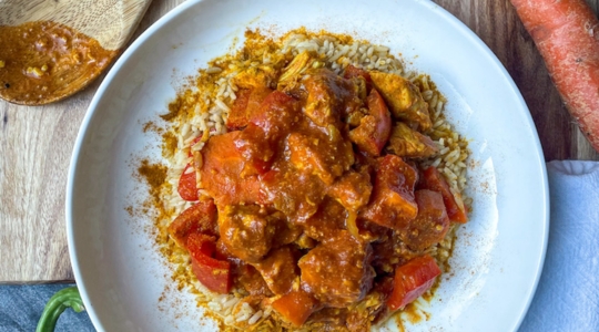 riz avec poulet noix de coco à la mijoteuse