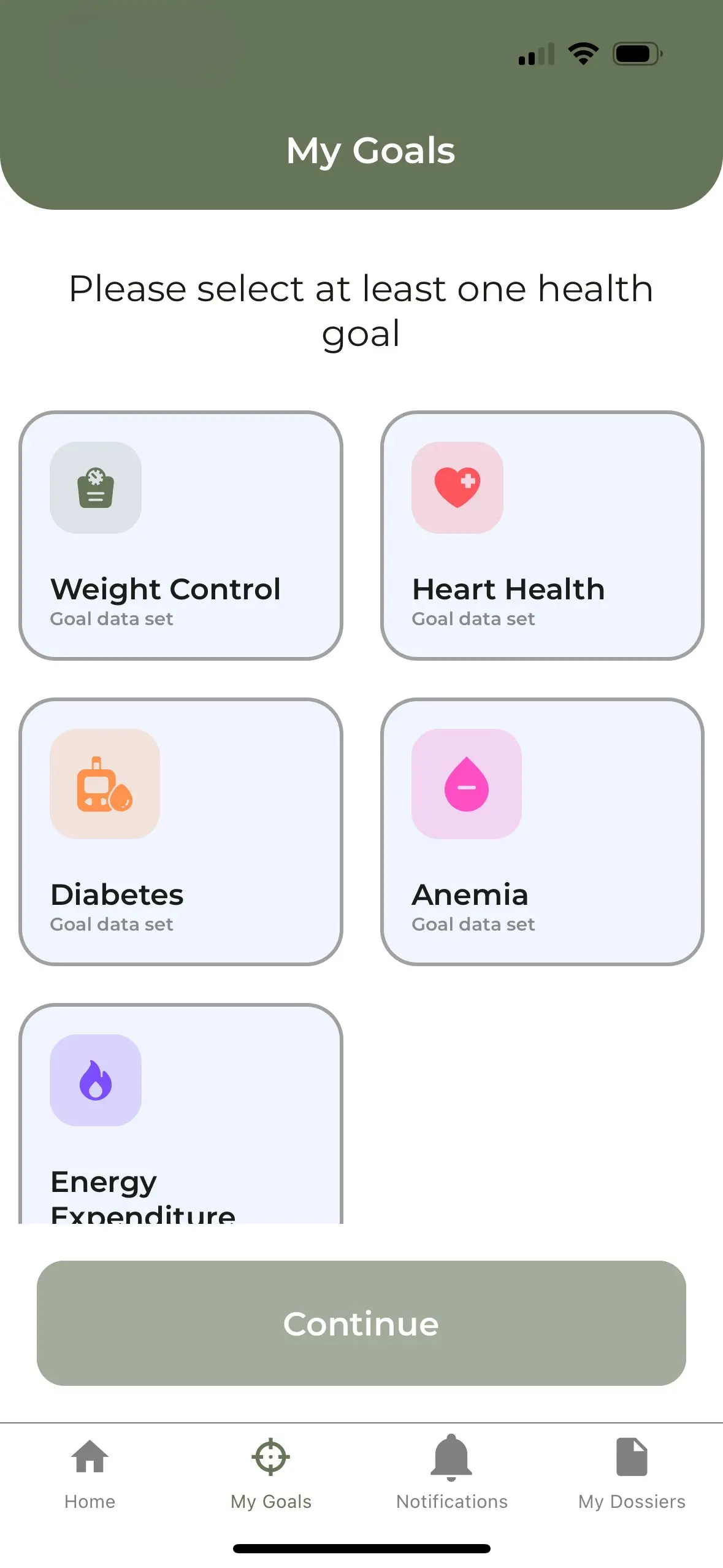 How do I set my health goals?