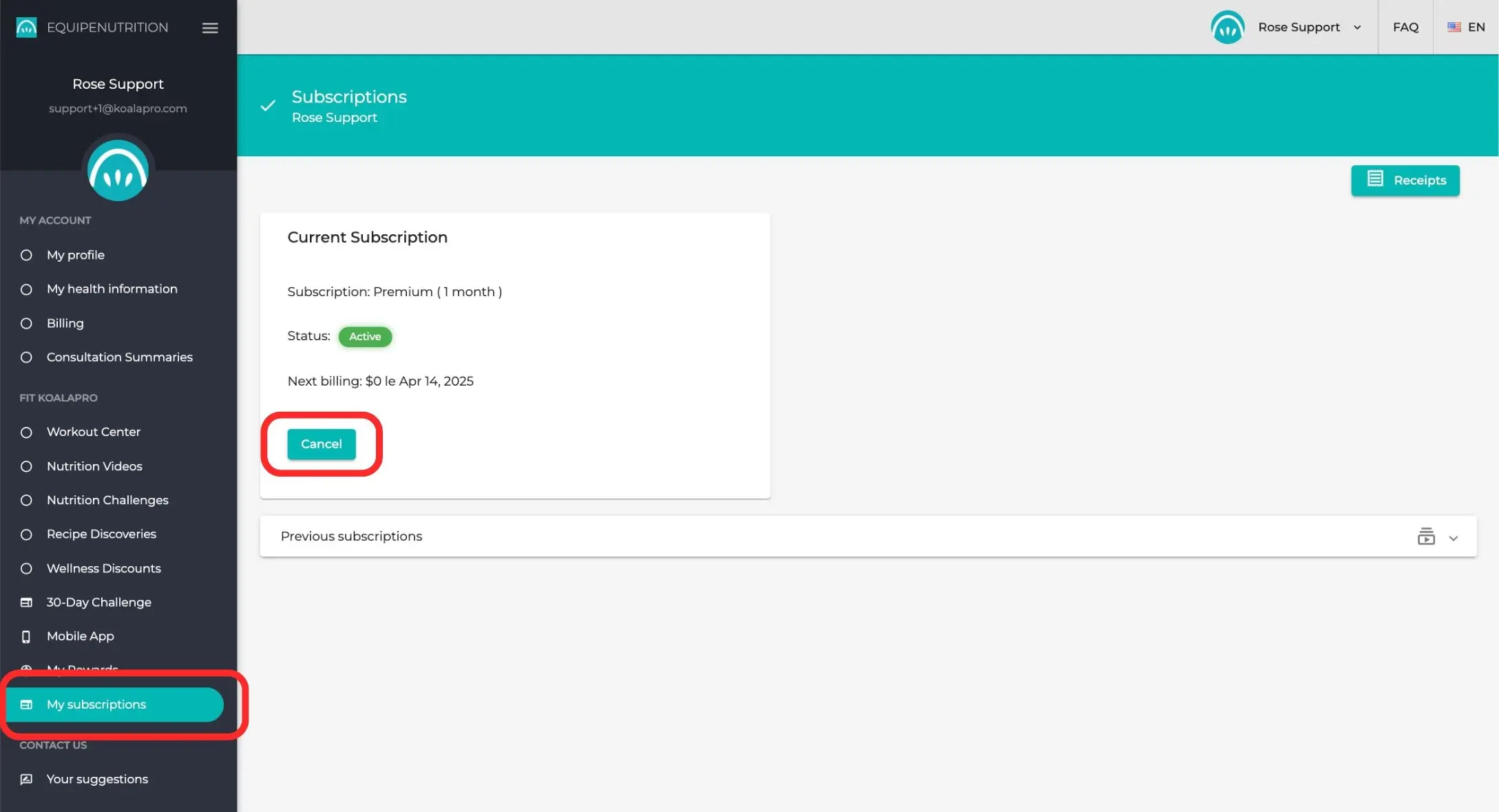 4.3 How to modify my subscription