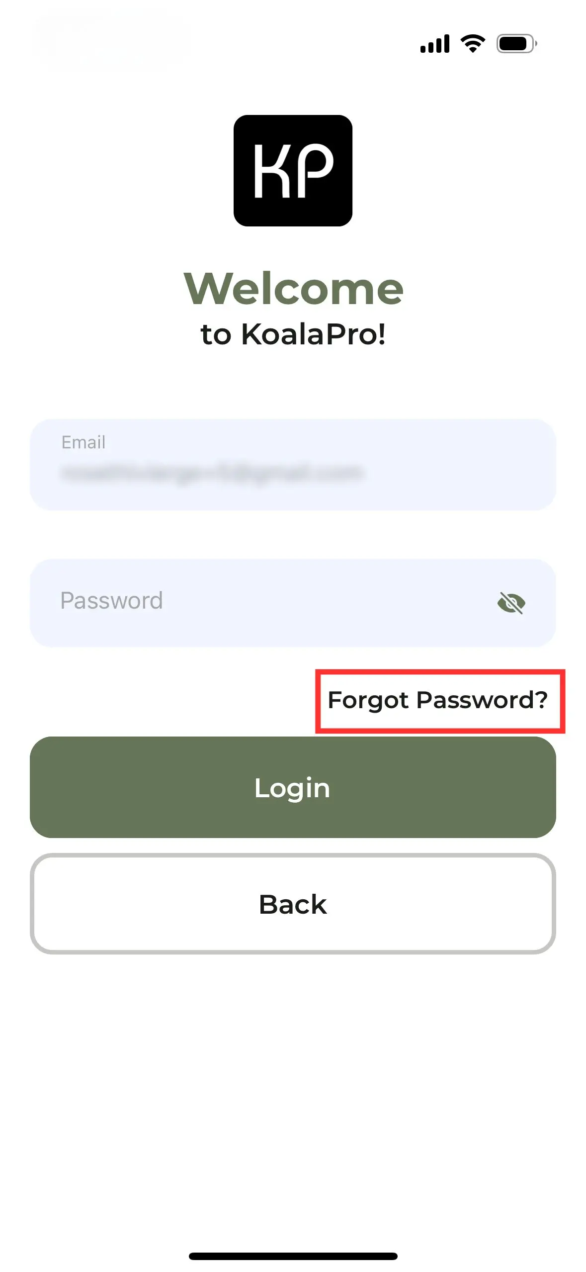 2.4 What should I do if I have forgotten my password