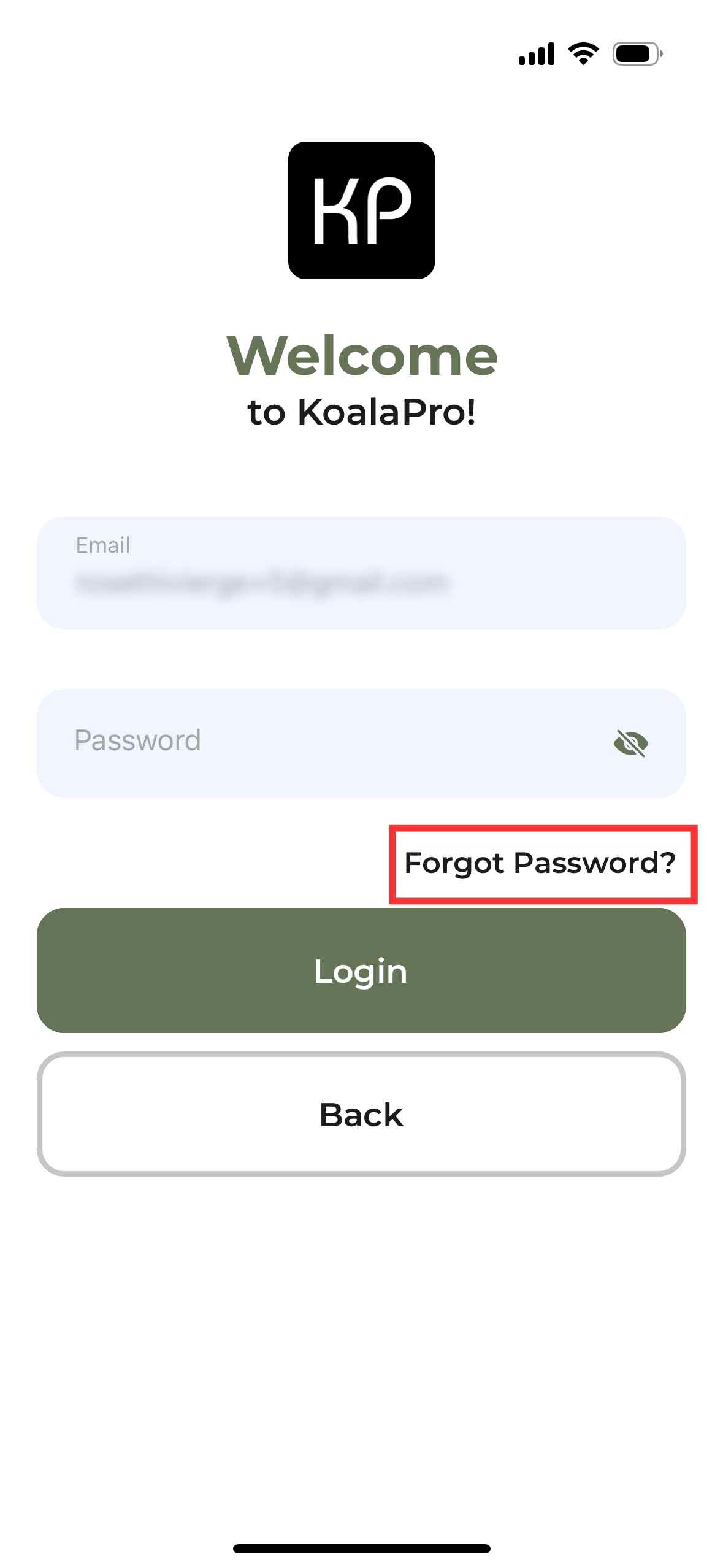 What should I do if I have forgotten my password?