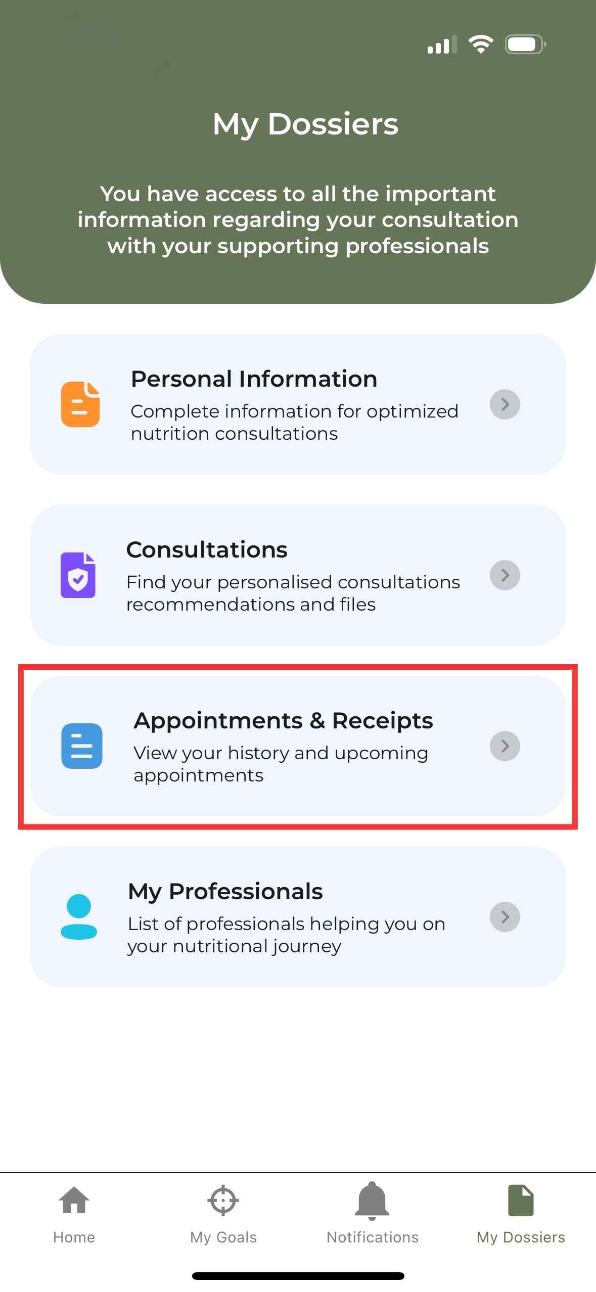 How do I get the connection link for my virtual appointment?