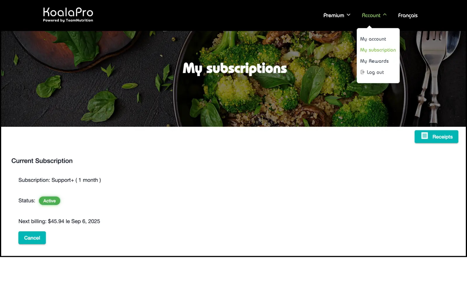 How to modify my subscription?