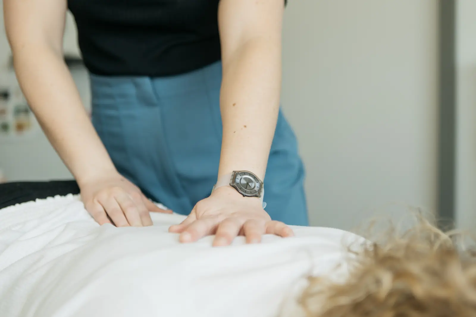 Chiropractor providing treatment