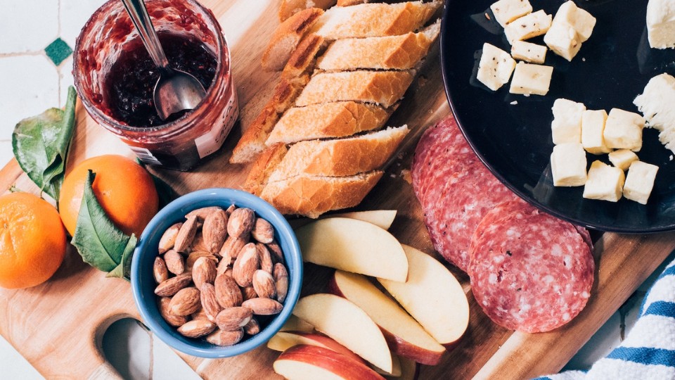 cheese and charcuterie board