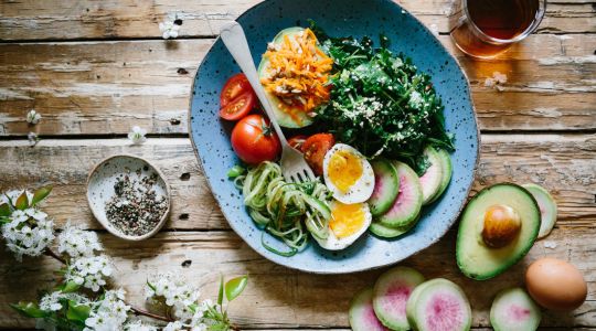 Egg salad on a plate