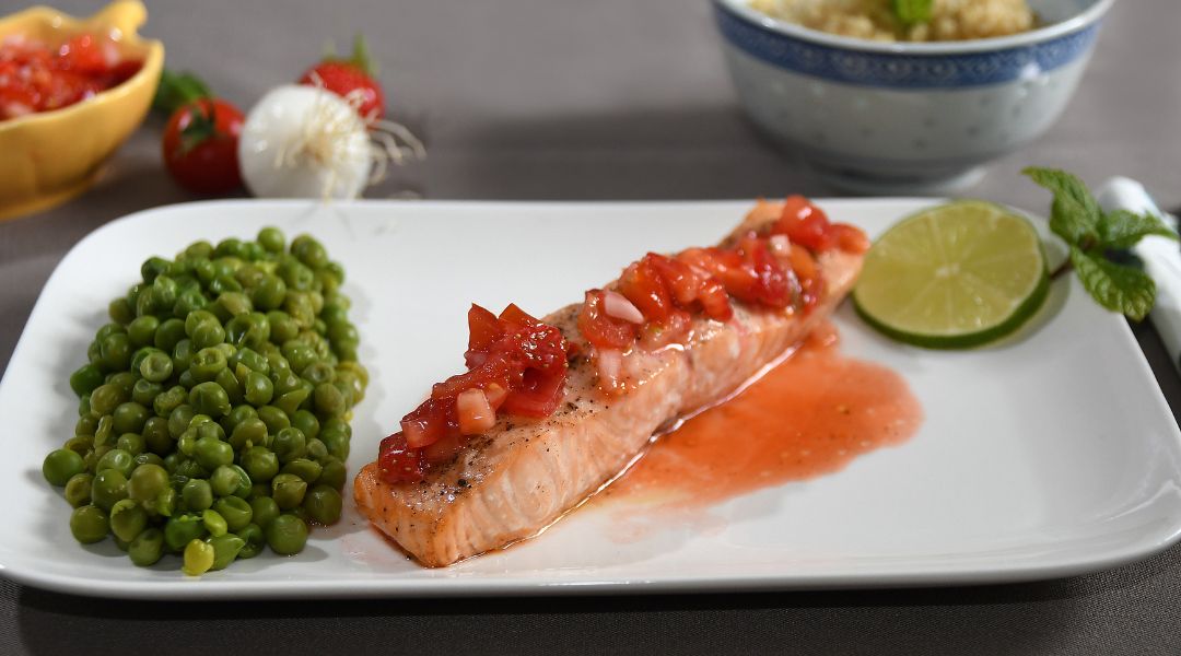 Salmon with Strawberry Salsa