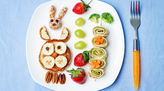 Fun kid snack on a plate