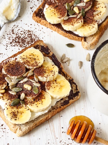 Choco-Banana Toast Healthy Recipe