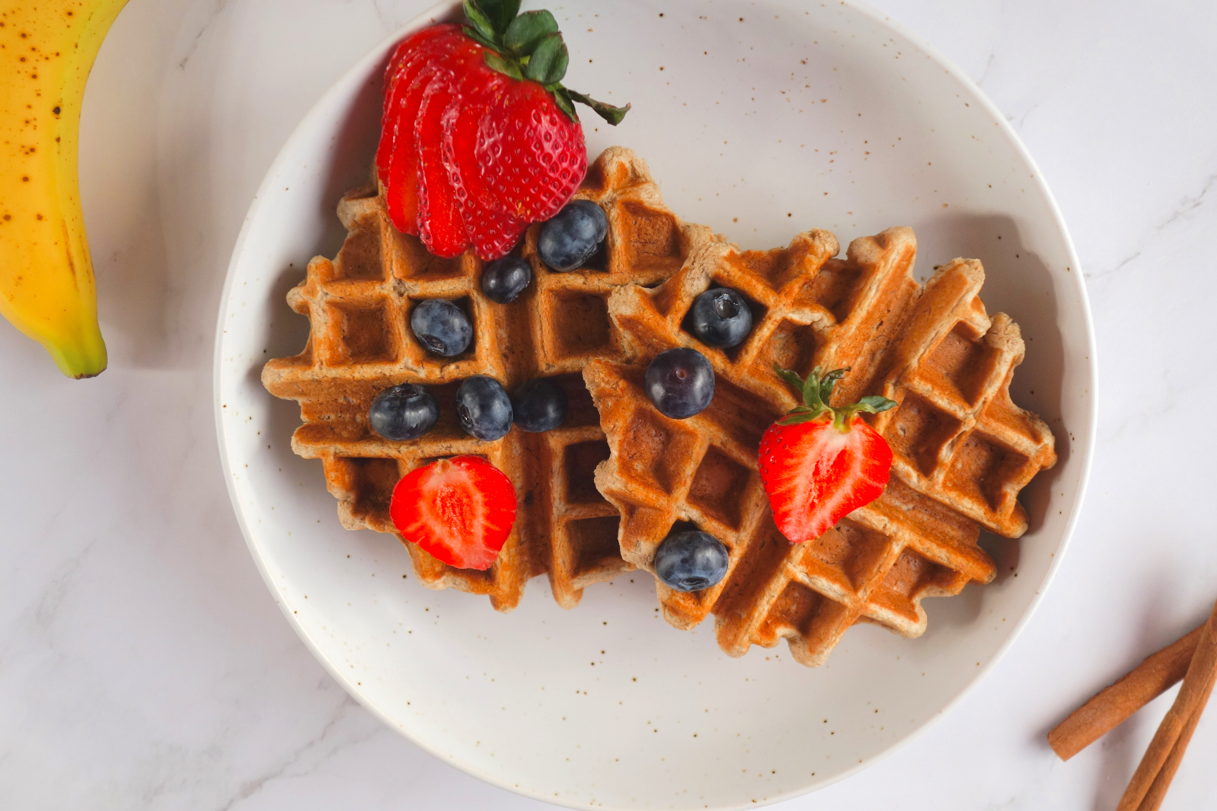 Banana Oat Flour Waffles Recipe from our Dietitian Nutritionist