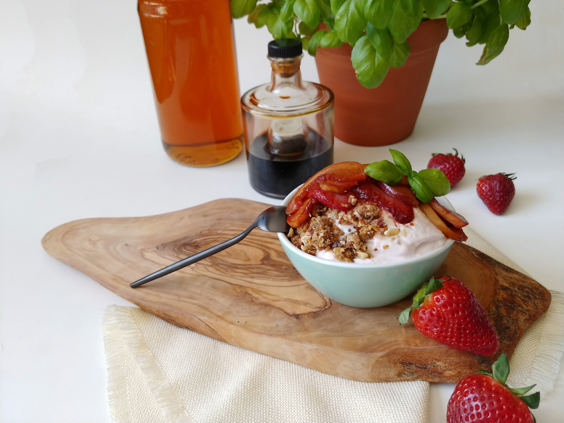 Maple and Balsamic Glazed Fruit Recipe from our Dietitian