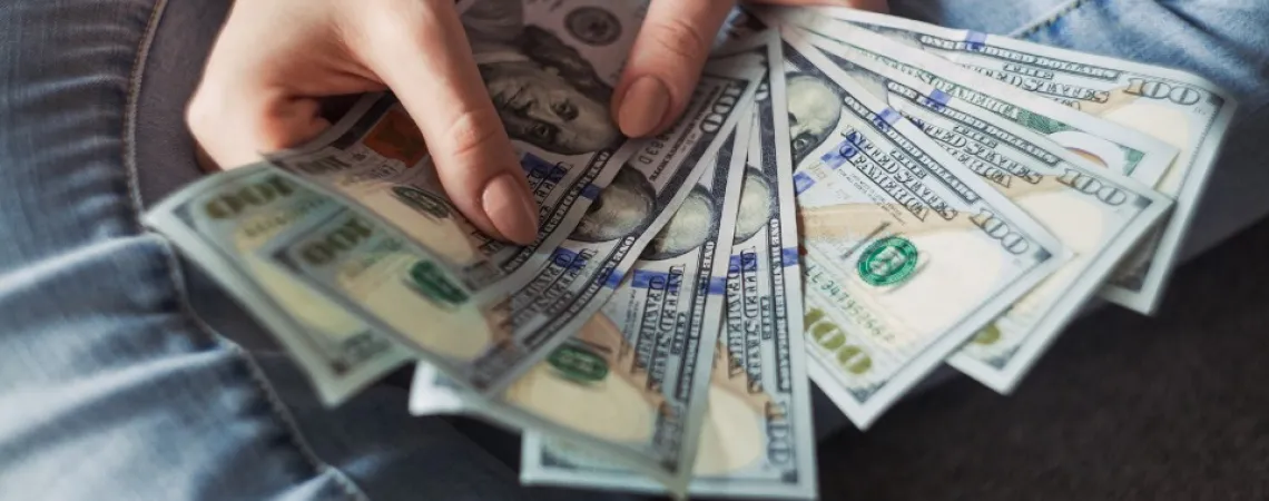 person with money