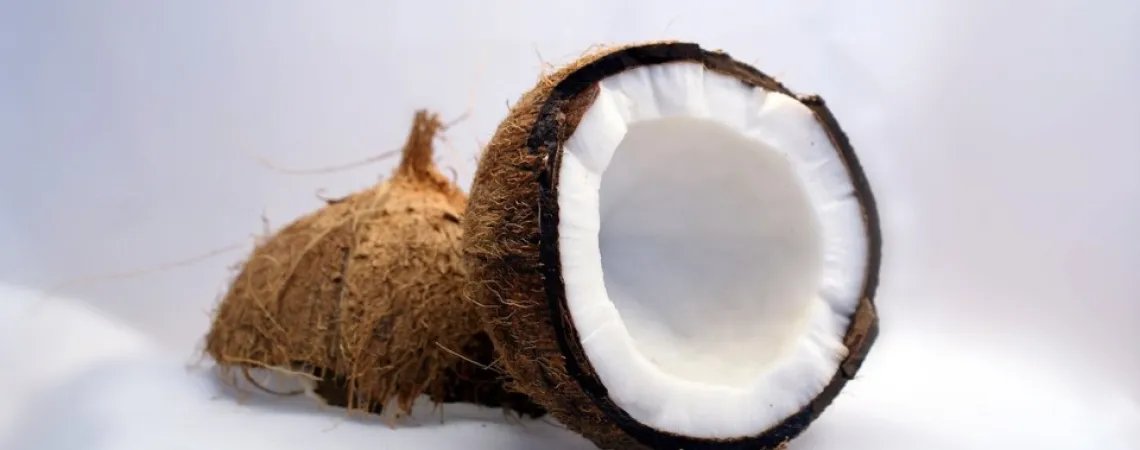 sliced coconut