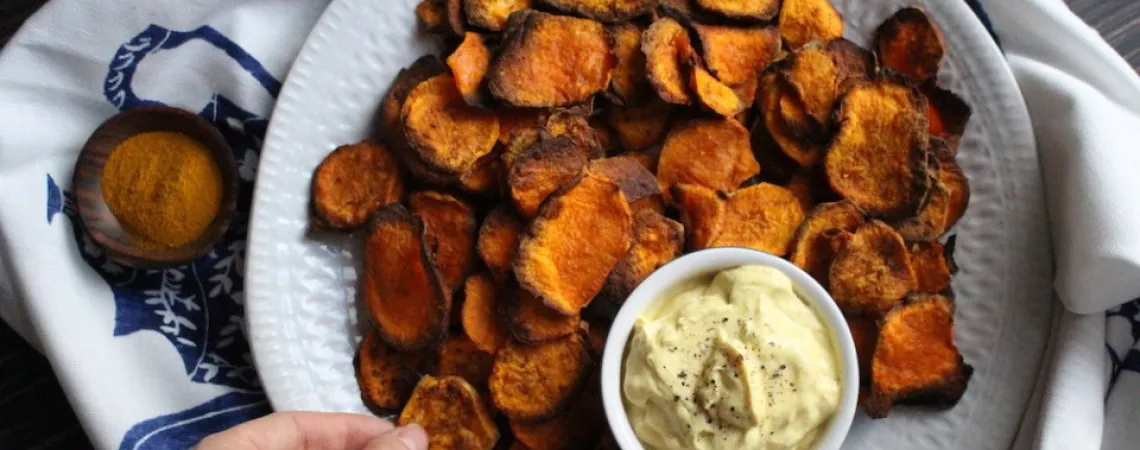 Grilled Sweet Potatoes with Sauce