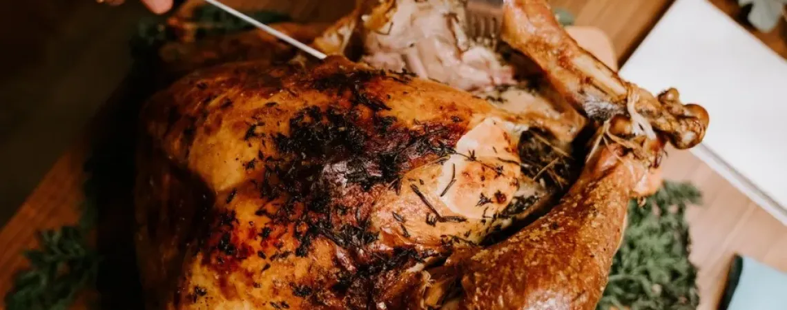 A cooked turkey