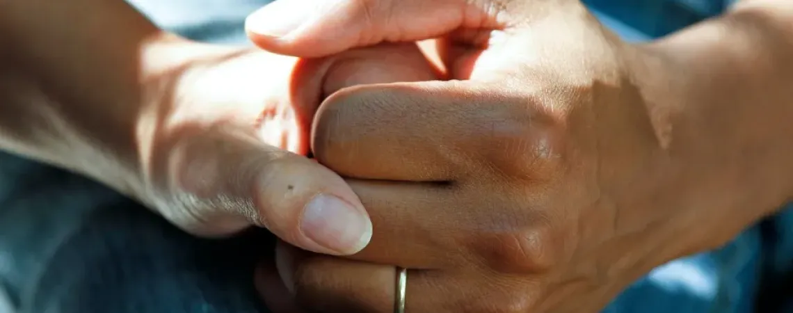two hands holding