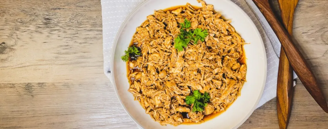 Bowl of shredded meat