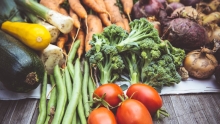 several colorful vegetables