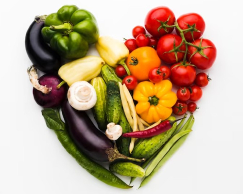 heart-shaped vegetables