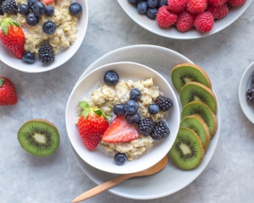 high-fibre fruit oatmeal