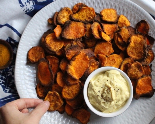 Grilled Sweet Potatoes with Sauce