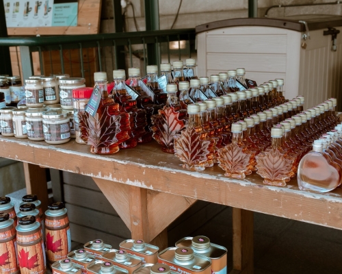 Maple products at a sugar shack