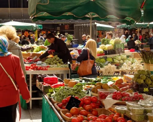 fruits and vegetables local market