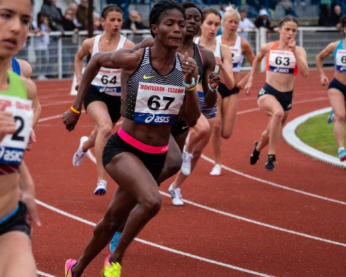 Elite runners during a competition