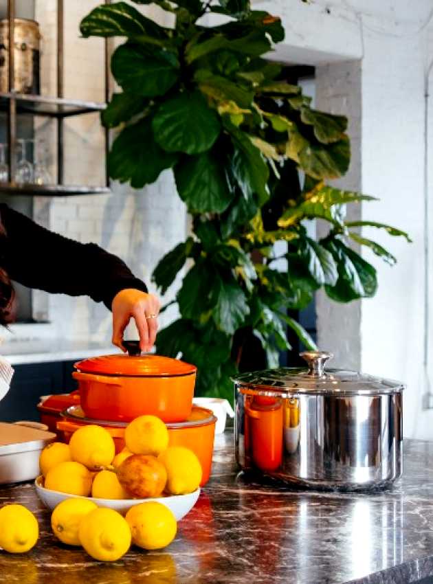 woman cooking in a modern kitchen