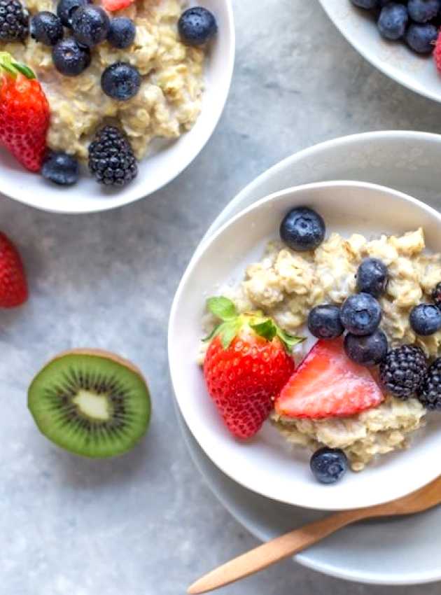 high-fibre fruit oatmeal