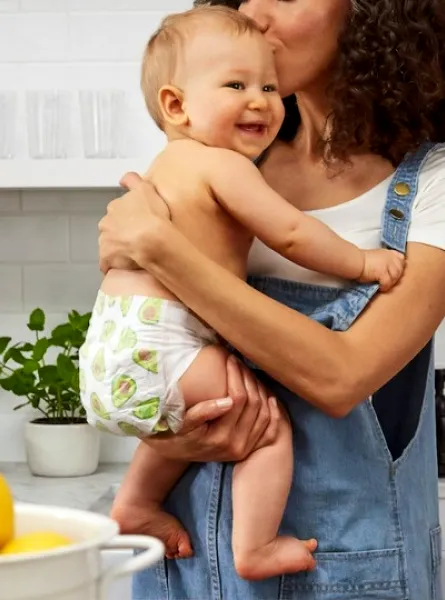 Mother with baby in her arms
