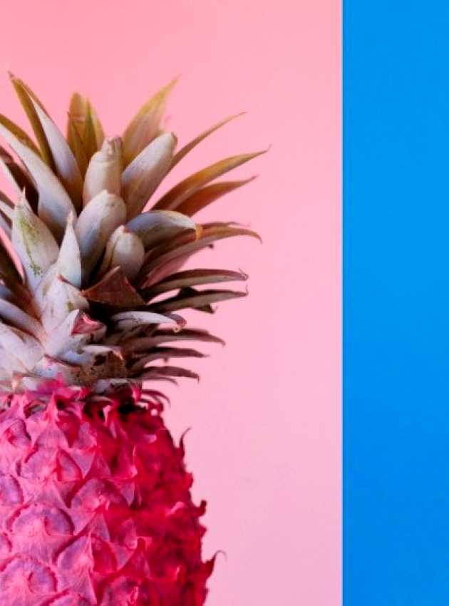 pink pineapple blue pineapple