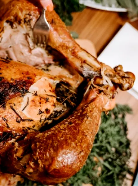 A cooked turkey 