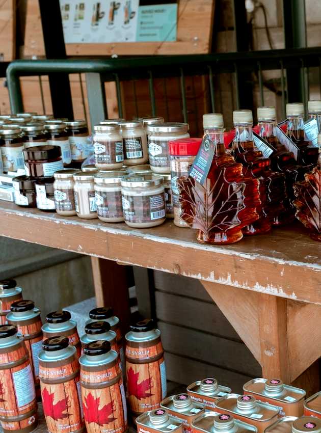 Maple products at a sugar shack