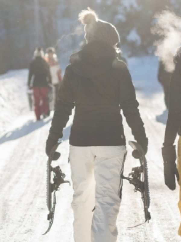 People walking during winter