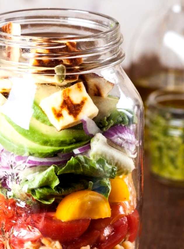 Salad in a mason jar