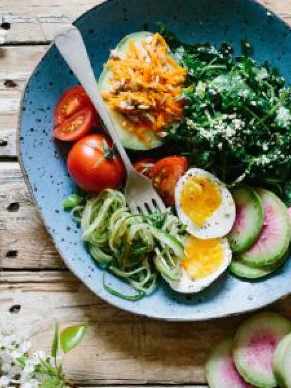 Egg salad on a plate