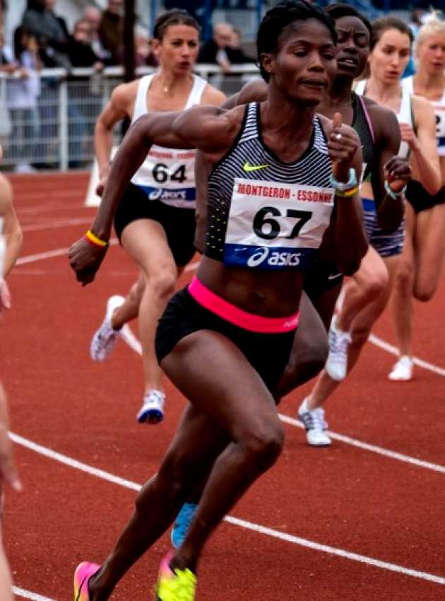 Elite runners during a competition