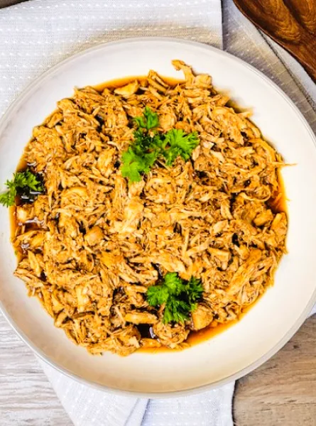 Bowl of shredded meat