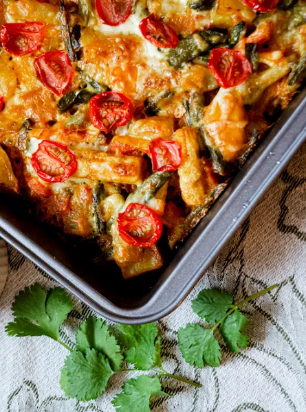 Casserole crémeuse de légumes au four