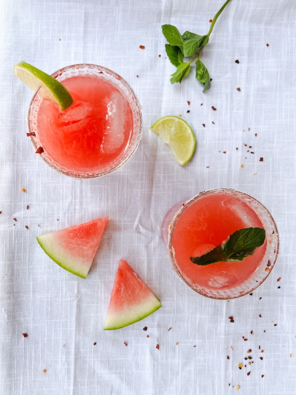 Cocktail melon d’eau et menthe