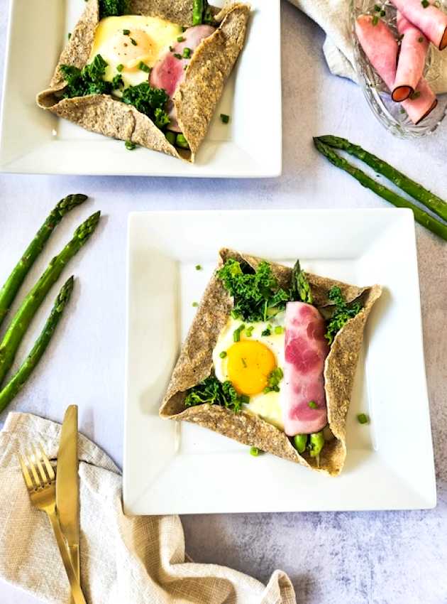 Crêpes salées de type Bretonne aux légumes