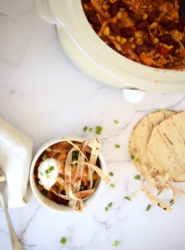 Enchiladas déconstruit de porc à la mijoteuse