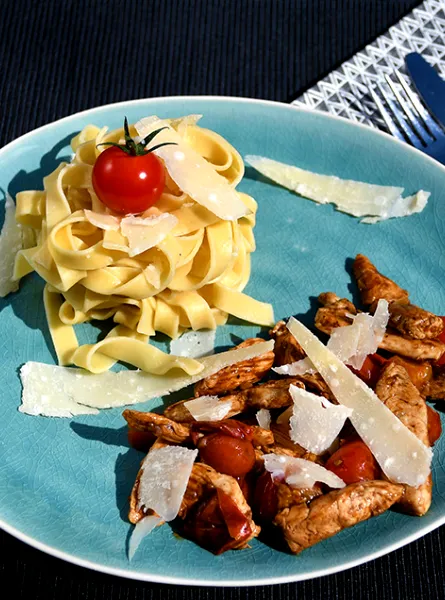 Escalope de dindon aux tomates et au parmesan