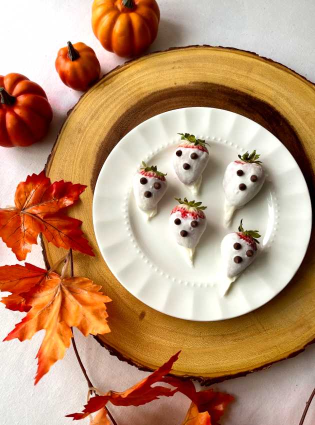 Fantômes de fraises pour l’Halloween