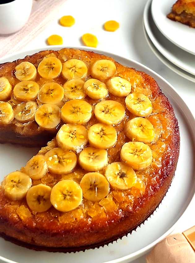 Gâteau renversé aux bananes - Banana upside down cake