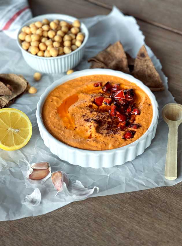 Hummus de poivrons rouges